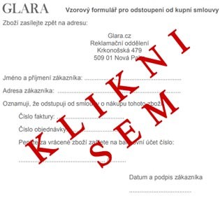 Glara-formulář-vrácení-zboží
